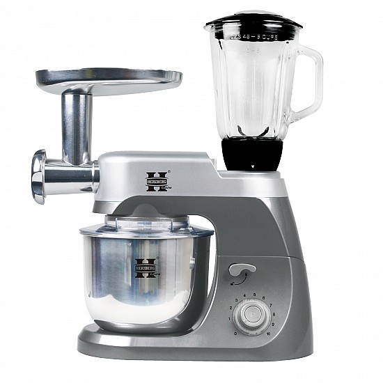 Herzberg HG-5029: 3 in 1 800 W Standmixer Met Planetaire Slagkracht Grijs