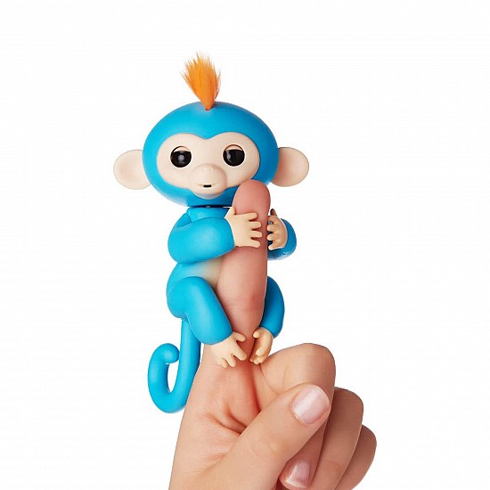 Cenocco Vingerspeelgoed Happy Monkey Blauw