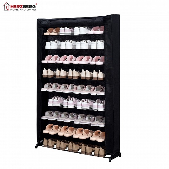 Herzberg HG-8077: 9-Laags Schoenenrek Organizer Zwart