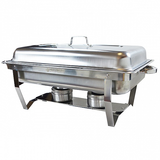 Herzberg HG-8022-3: Professionele Chafing Dish - 3 Delen 1/3rd Voedselpan