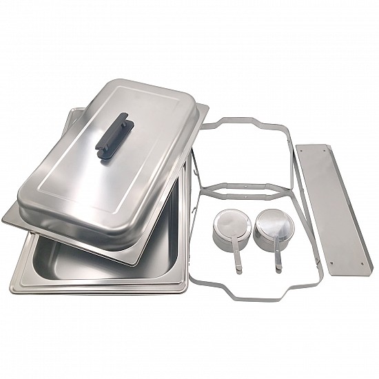 Herzberg HG-8022-3: Professionele Chafing Dish - 3 Delen 1/3rd Voedselpan