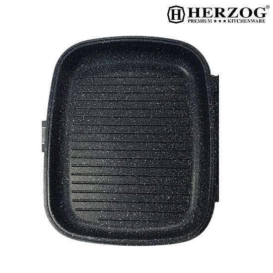 Herzog HR-DP28M: Spuitgegoten Dubbele Braadpan Van 28cm