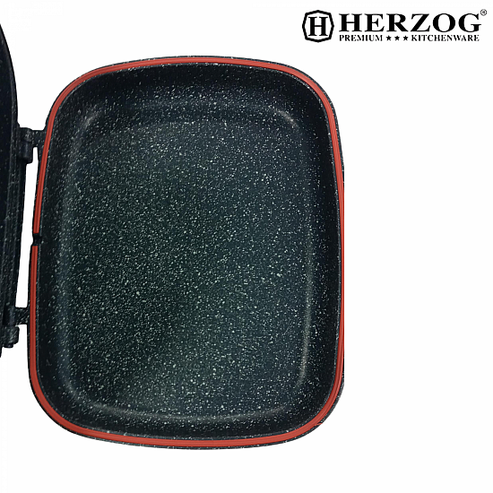 Herzog HR-DP28M: Spuitgegoten Dubbele Braadpan Van 28cm