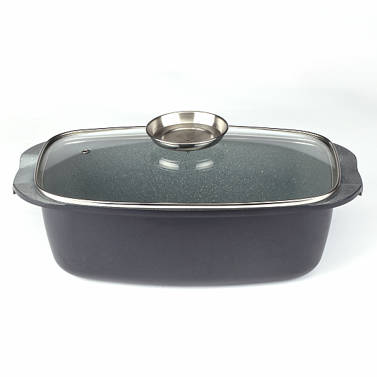 Royalty Line RL-ACR32M: 32cm Marmeren Braadpan Met Coating