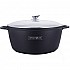 Royalty Line RL-BS40M: Gegoten Casserole met glazen deksel - 40cm