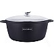 Royalty Line RL-BS40M: Gegoten Casserole met glazen deksel - 40cm