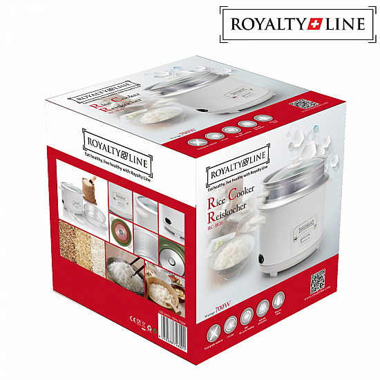 Royalty Line RL-RC18.10D: Rijstkoker met stoommandje - 1.8L